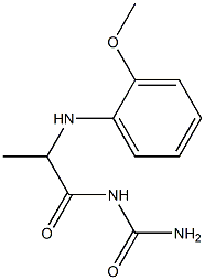 {2-[(2-methoxyphenyl)amino]propanoyl}urea Struktur