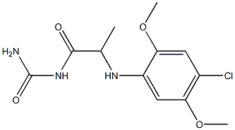 {2-[(4-chloro-2,5-dimethoxyphenyl)amino]propanoyl}urea Struktur