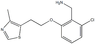 {2-chloro-6-[2-(4-methyl-1,3-thiazol-5-yl)ethoxy]phenyl}methanamine Struktur