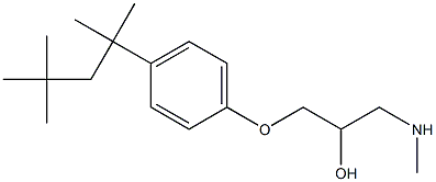 {2-hydroxy-3-[4-(2,4,4-trimethylpentan-2-yl)phenoxy]propyl}(methyl)amine Struktur