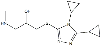 {3-[(4,5-dicyclopropyl-4H-1,2,4-triazol-3-yl)sulfanyl]-2-hydroxypropyl}(methyl)amine Struktur