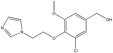 {3-chloro-4-[2-(1H-imidazol-1-yl)ethoxy]-5-methoxyphenyl}methanol Struktur