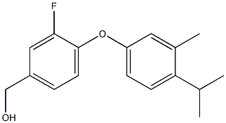 {3-fluoro-4-[3-methyl-4-(propan-2-yl)phenoxy]phenyl}methanol Struktur