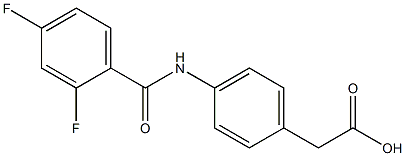 {4-[(2,4-difluorobenzoyl)amino]phenyl}acetic acid Struktur