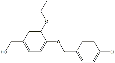 {4-[(4-chlorophenyl)methoxy]-3-ethoxyphenyl}methanol Struktur