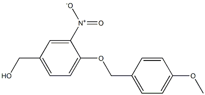 {4-[(4-methoxyphenyl)methoxy]-3-nitrophenyl}methanol Struktur