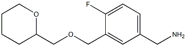 {4-fluoro-3-[(oxan-2-ylmethoxy)methyl]phenyl}methanamine Struktur