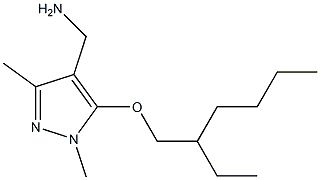 {5-[(2-ethylhexyl)oxy]-1,3-dimethyl-1H-pyrazol-4-yl}methanamine Struktur