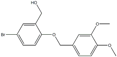 {5-bromo-2-[(3,4-dimethoxyphenyl)methoxy]phenyl}methanol Struktur