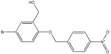 {5-bromo-2-[(4-nitrophenyl)methoxy]phenyl}methanol Struktur