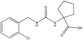 1-({[(2-chlorophenyl)methyl]carbamoyl}amino)cyclopentane-1-carboxylic acid Struktur