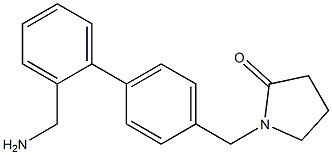 1-({4-[2-(aminomethyl)phenyl]phenyl}methyl)pyrrolidin-2-one Struktur