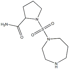 1-(1,4-diazepane-1-sulfonyl)pyrrolidine-2-carboxamide Struktur