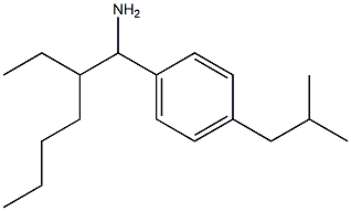 1-(1-amino-2-ethylhexyl)-4-(2-methylpropyl)benzene Struktur