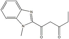 1-(1-methyl-1H-1,3-benzodiazol-2-yl)pentane-1,3-dione Struktur