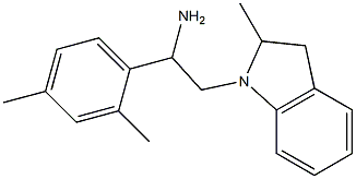 1-(2,4-dimethylphenyl)-2-(2-methyl-2,3-dihydro-1H-indol-1-yl)ethan-1-amine Struktur