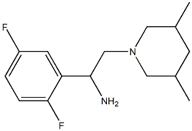 1-(2,5-difluorophenyl)-2-(3,5-dimethylpiperidin-1-yl)ethanamine Struktur