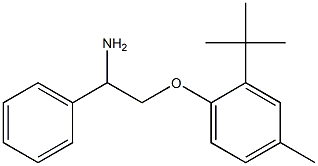 1-(2-amino-2-phenylethoxy)-2-tert-butyl-4-methylbenzene Struktur