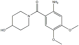 1-(2-amino-4,5-dimethoxybenzoyl)piperidin-4-ol Struktur