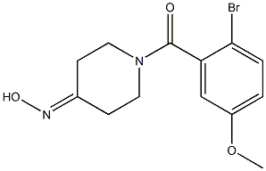 1-(2-bromo-5-methoxybenzoyl)piperidin-4-one oxime Struktur