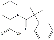 1-(2-methyl-2-phenylpropanoyl)piperidine-2-carboxylic acid Struktur