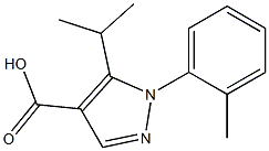 1-(2-methylphenyl)-5-(propan-2-yl)-1H-pyrazole-4-carboxylic acid Struktur