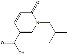 1-(2-methylpropyl)-6-oxo-1,6-dihydropyridine-3-carboxylic acid Struktur