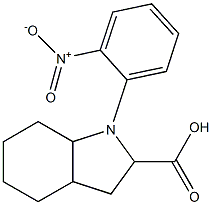 1-(2-nitrophenyl)-octahydro-1H-indole-2-carboxylic acid Struktur