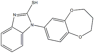 1-(3,4-dihydro-2H-1,5-benzodioxepin-7-yl)-1H-1,3-benzodiazole-2-thiol Struktur