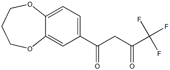 1-(3,4-dihydro-2H-1,5-benzodioxepin-7-yl)-4,4,4-trifluorobutane-1,3-dione Struktur