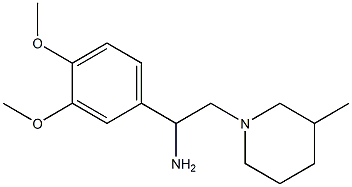 1-(3,4-dimethoxyphenyl)-2-(3-methylpiperidin-1-yl)ethanamine Struktur