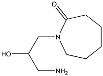 1-(3-amino-2-hydroxypropyl)azepan-2-one Struktur