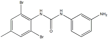 1-(3-aminophenyl)-3-(2,6-dibromo-4-methylphenyl)urea Struktur