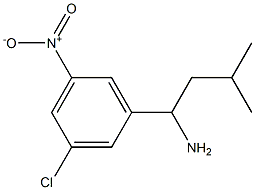 1-(3-chloro-5-nitrophenyl)-3-methylbutan-1-amine Struktur