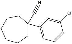 1-(3-chlorophenyl)cycloheptane-1-carbonitrile Struktur