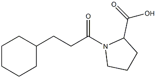 1-(3-cyclohexylpropanoyl)pyrrolidine-2-carboxylic acid Struktur