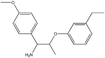 1-[1-amino-2-(3-ethylphenoxy)propyl]-4-methoxybenzene Struktur