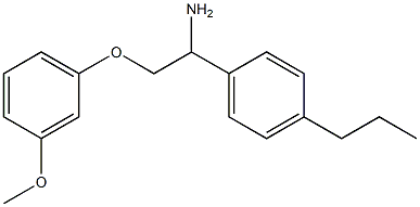 1-[1-amino-2-(3-methoxyphenoxy)ethyl]-4-propylbenzene Struktur