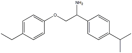 1-[1-amino-2-(4-ethylphenoxy)ethyl]-4-(propan-2-yl)benzene Struktur