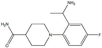 1-[2-(1-aminoethyl)-4-fluorophenyl]piperidine-4-carboxamide Struktur