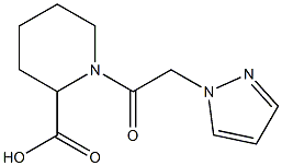 1-[2-(1H-pyrazol-1-yl)acetyl]piperidine-2-carboxylic acid Struktur