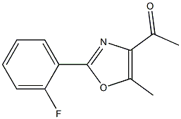 1-[2-(2-fluorophenyl)-5-methyl-1,3-oxazol-4-yl]ethan-1-one Struktur