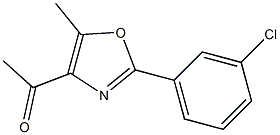 1-[2-(3-chlorophenyl)-5-methyl-1,3-oxazol-4-yl]ethan-1-one Struktur