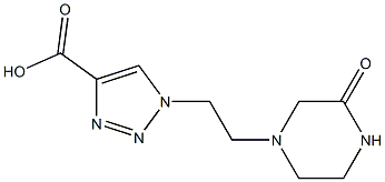 1-[2-(3-oxopiperazin-1-yl)ethyl]-1H-1,2,3-triazole-4-carboxylic acid Struktur