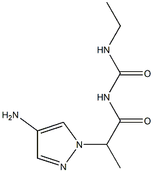 1-[2-(4-amino-1H-pyrazol-1-yl)propanoyl]-3-ethylurea Struktur