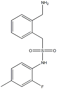 1-[2-(aminomethyl)phenyl]-N-(2-fluoro-4-methylphenyl)methanesulfonamide Struktur