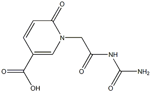 1-[2-(carbamoylamino)-2-oxoethyl]-6-oxo-1,6-dihydropyridine-3-carboxylic acid Struktur