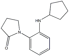 1-[2-(cyclopentylamino)phenyl]pyrrolidin-2-one Struktur