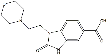 1-[2-(morpholin-4-yl)ethyl]-2-oxo-2,3-dihydro-1H-1,3-benzodiazole-5-carboxylic acid Struktur