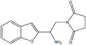 1-[2-amino-2-(1-benzofuran-2-yl)ethyl]pyrrolidine-2,5-dione Struktur